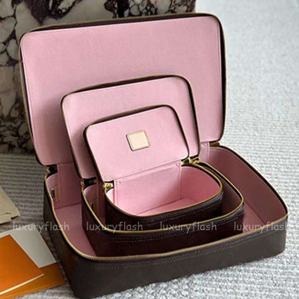 Designer Makeup Bags Storage Box Fashion Vintage Travel Cases Bag Zipper Leather Luxury Pink Ladies Cosmetic Jewelry Box - Bags, Luggage & Accessories - jerseydock