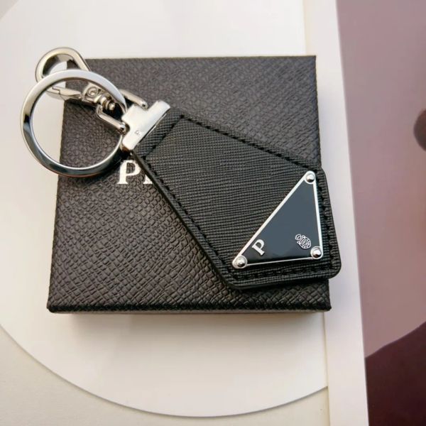 Pra Designer Triangle Chain Leather Temperament Versatile Style Fashion Design Keychain Top Quality Christmas Gift WITH BOX C28 - Fashion Accessories - jerseydock