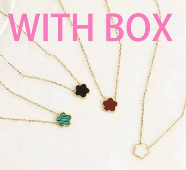 With BOX Classic Clover Necklace Pendant Pearl Mother S925 silver Plated 18K for Women's Girl Valentine's Day Mother's Day Engagement designer luxury Jewelry Gift - Jewelry - jerseydock