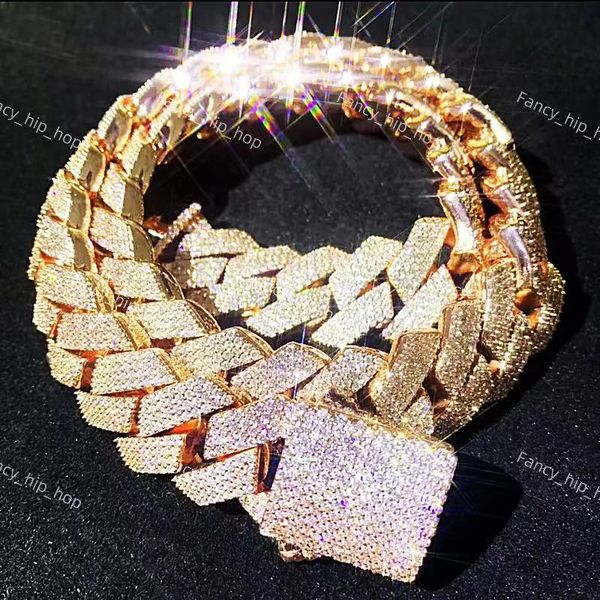 Necklace Moissanite designer chain silver gold rose gold iced out chain pass diamond tester pendant 925 Sterling Vvs cuban link chain - Jewelry - jerseydock