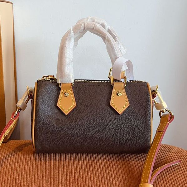Shoulder Bags Top Designer Mini Nano 16cm Shoulder Bag Women Leather Denim Crossbody Luxury Brand Embossed Tote Purse Brown Flower Handbag billfold98 - Bags, Luggage & Accessories - jerseydock