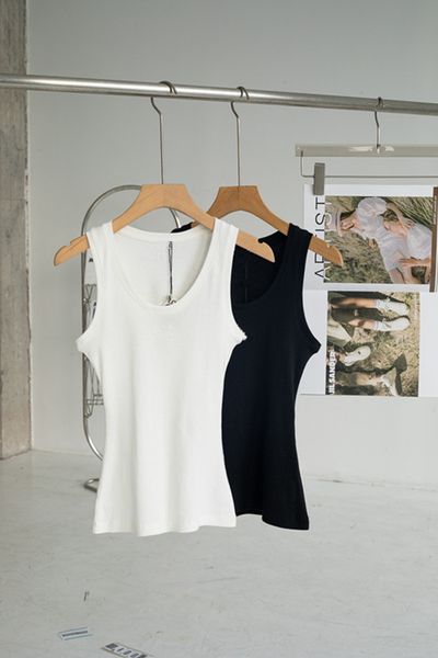 Designer tank top women tanks camis anagram-embroidered cotton-blend tank tops designer vest ladies solid vintage t shirt femme mens tanktop asian size s-xl - Apparel - jerseydock