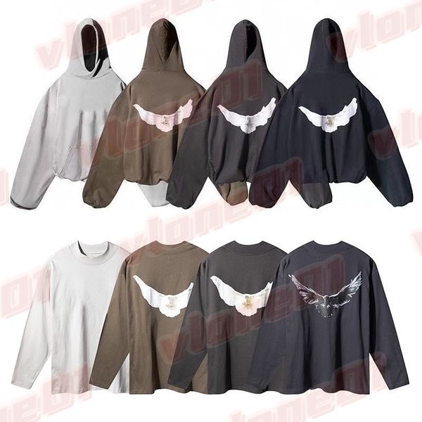 Mens Hoodies Man Women Designer White Dove Pattern Print Long Sleeve Hoodie Designers Womens Street Style Hip Hop Sweatshirt Size S-XL - Apparel - jerseydock