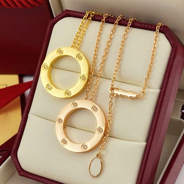 Luxury designer jewelry love gold necklace designer women men diamond fashion stainless steel daily outfit Valentine's Day gift high quality silver design necklace - Jewelry - jerseydock