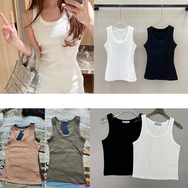 Designer tank top brands summer knitted women's t-shirt tops shirt high elasticity slim fit vest camis sexy sleeveless vest top braces tank - Apparel - jerseydock