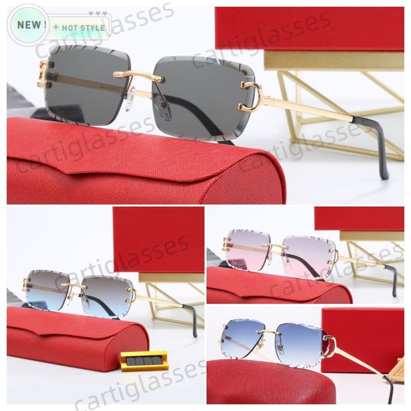 Luxury Designer Sunglasses Mens Rimless Panther Sunglasses Womens Polarized UV Protection Sun Glasses Vintage Driving Shades Lunettes De Soleil Femme - Fashion Accessories - jerseydock