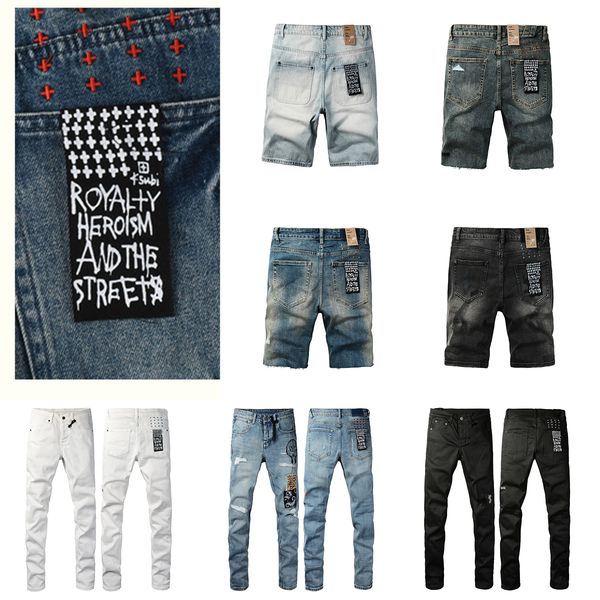 designer KSUBI jeans for mens jean ksubi short pants men trends distressed black ripped biker slim fit motorcycle sweatpants - Apparel - jerseydock