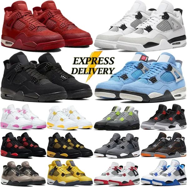 Designer Shoes 4 Basketball Shoes For Men Women 4s Sneaker Military Black Cat Pine Green White Oreo Red Thunder Unc Bred Cacao Medium Olive Sail Mens Trainers Sports - Shoes & Accessories - jerseydock